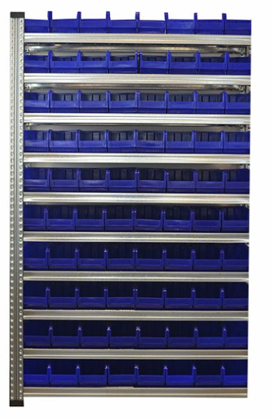 Elément suivant 10 niveaux avec bacs de rangement - 90 bacs type K3 (H120xP235xL144 mm) inclus