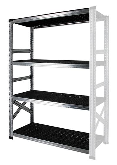 Elément suivant 4 tablettes en plastique noir