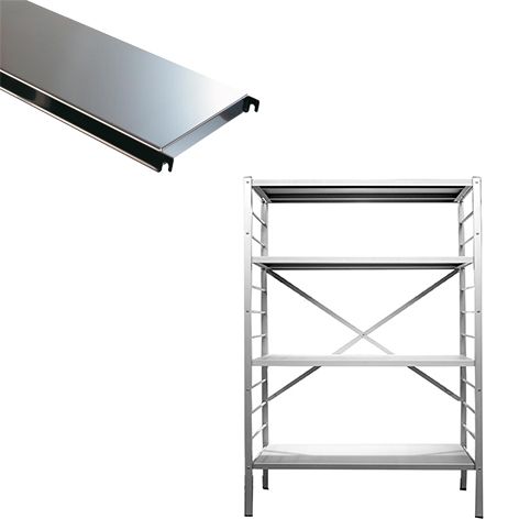 Elément de base 4 tablettes en acier inoxydable
