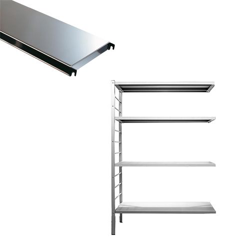 Elément suivant 4 tablettes en acier inoxydable