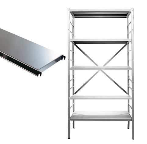 Elément de base 5 tablettes en acier inoxydable