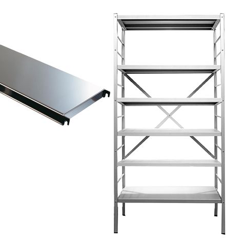 Elément de base 6 tablettes en acier inoxydable