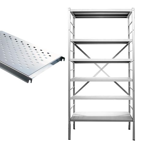 Elément de base 6 tablettes perforées inox