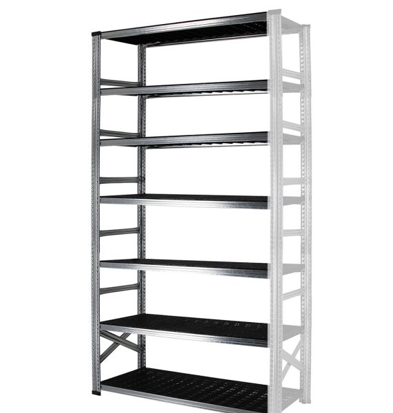 Elément suivant 7 tablettes en plastique noir