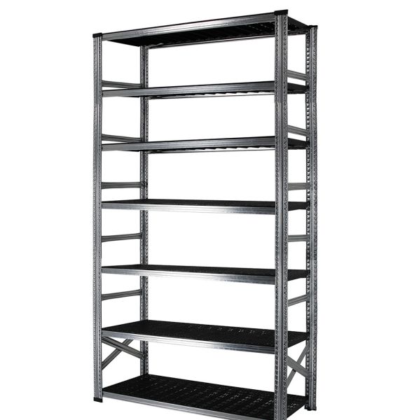 Elément de base 7 tablettes en plastique noir
