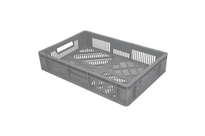 Bacs Euronorm 600x400x120, fond et cotés ajourés