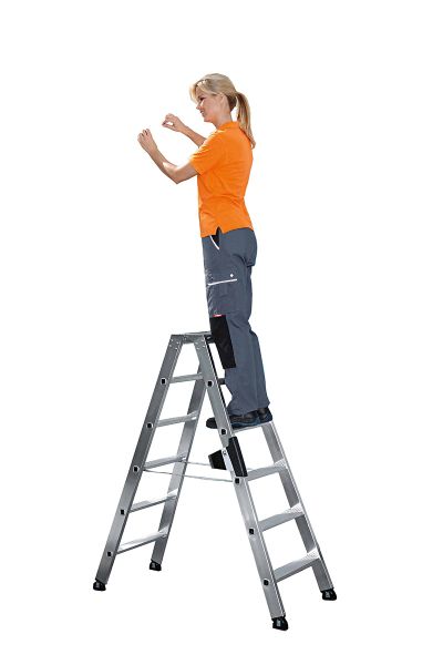 Escabeaux double accès - 2x7 marches - hauteur de travail 3250 mm