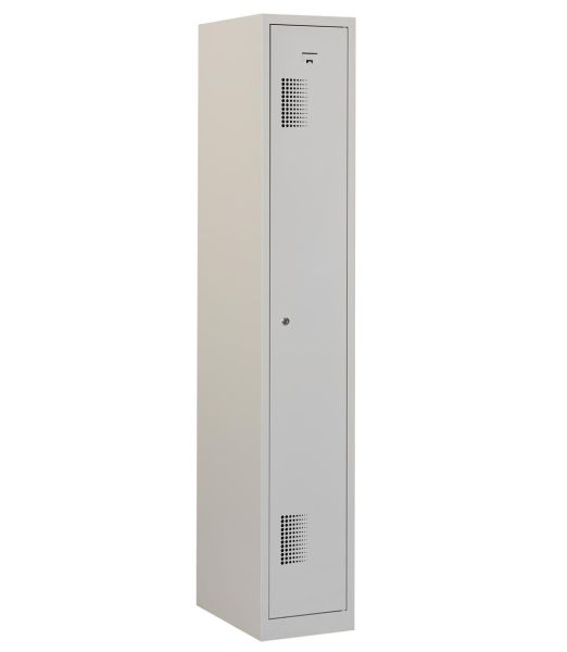 Casier type T, 1 porte, corps gris, porte grise