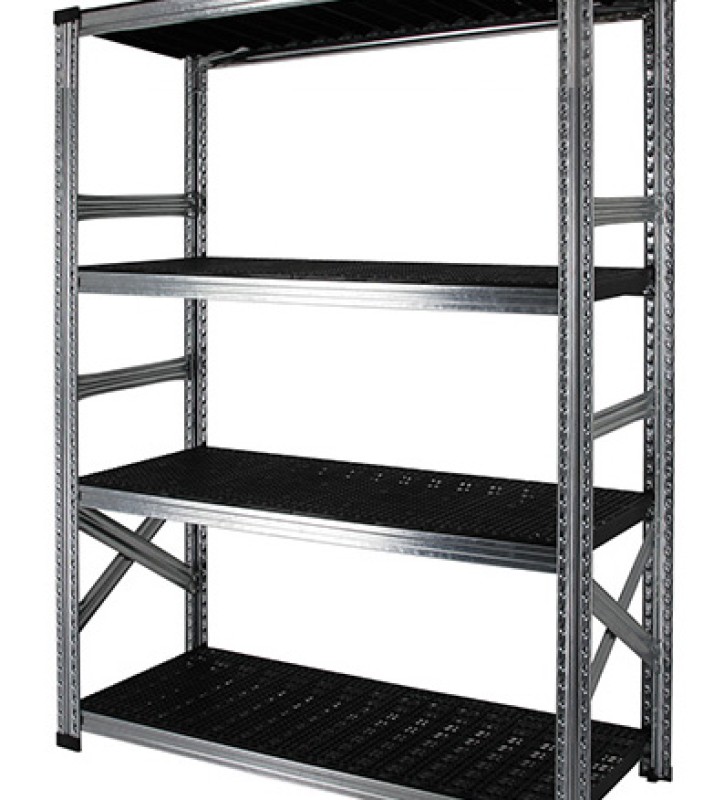 4 tablettes en plastique noir