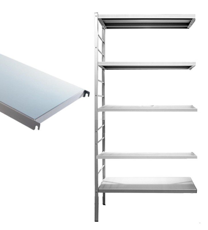 5 tablettes en aluminium