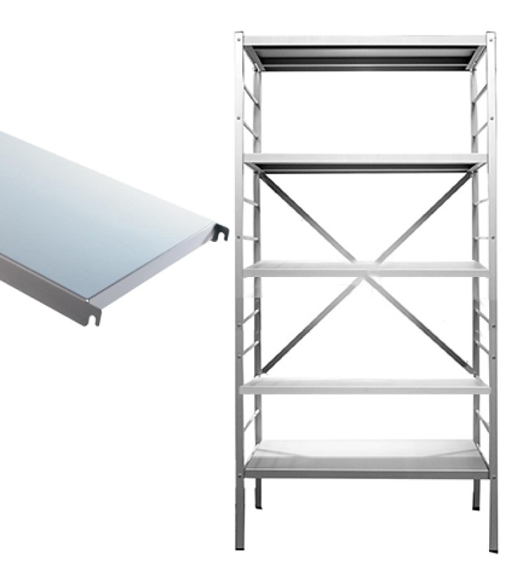 5 tablettes en aluminium