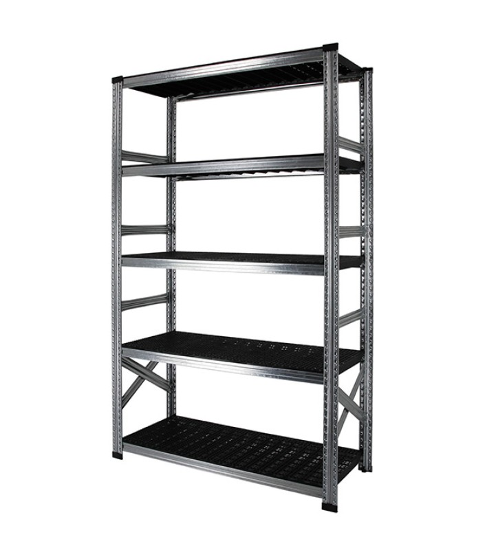 5 tablettes en plastique noir