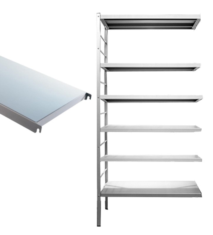 6 tablettes en aluminium