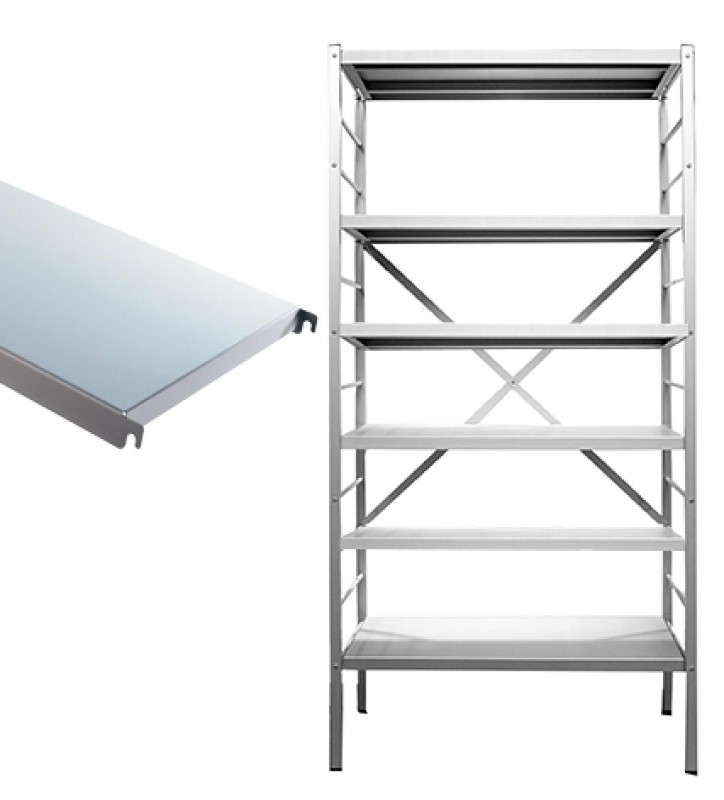 6 tablettes en aluminium