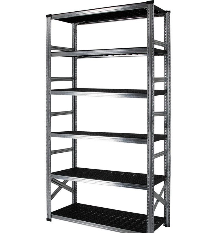 6 tablettes en plastique noir