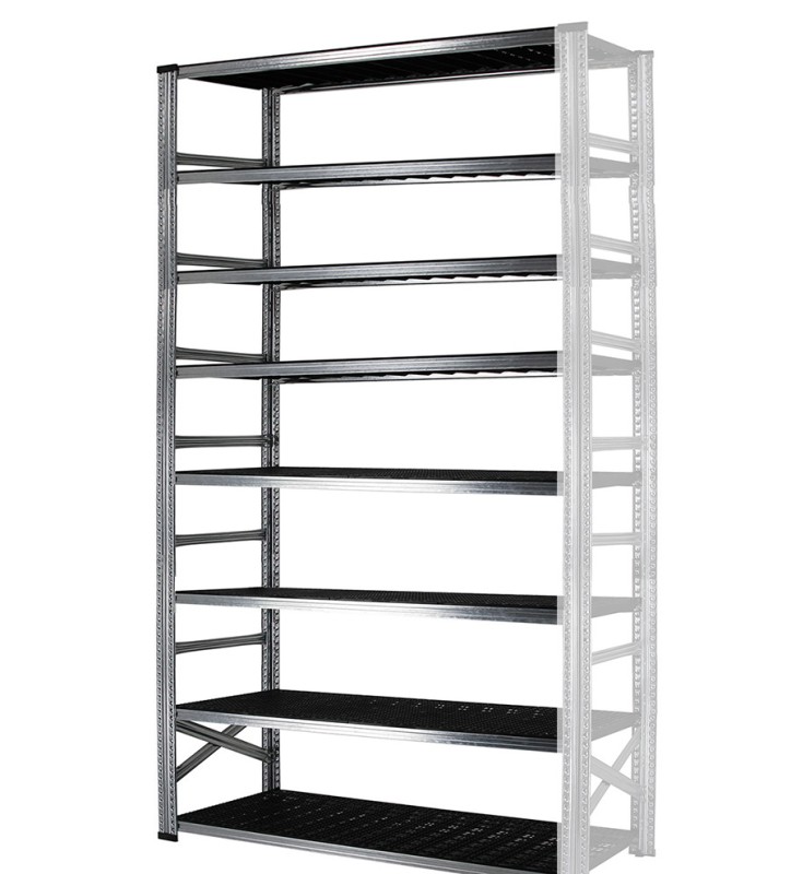 8 tablettes en plastique noir