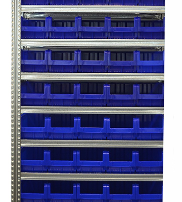 9 niveaux avec bacs de rangement - 63 bacs type K4 (H163xP345xL205 mm) inclus