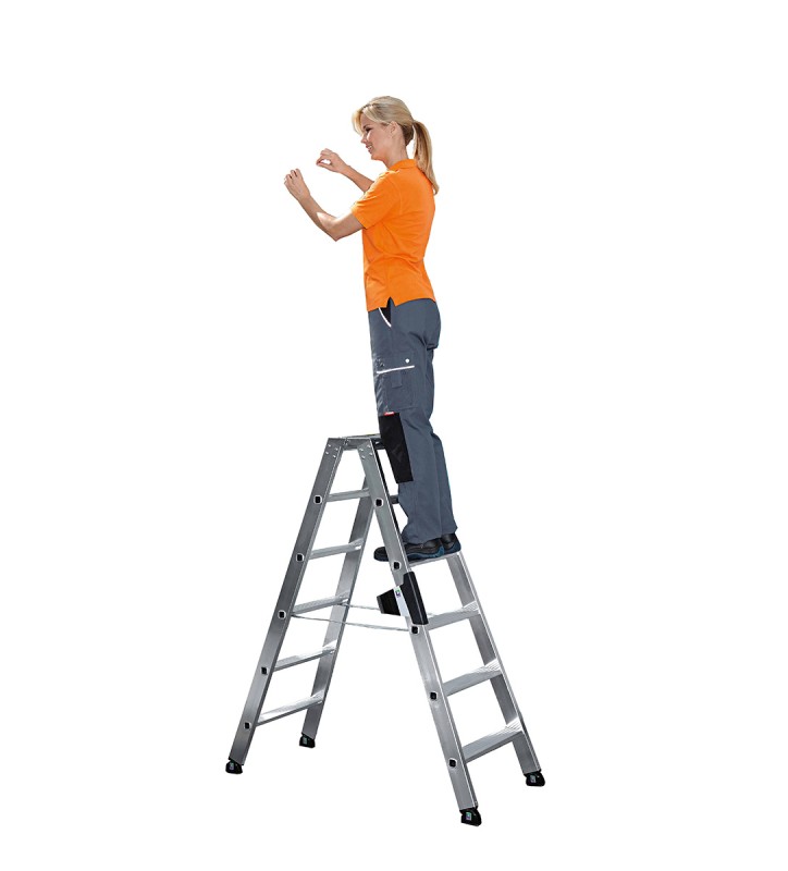Escabeaux double accès - 2x5 marches - hauteur de travail 2750 mm