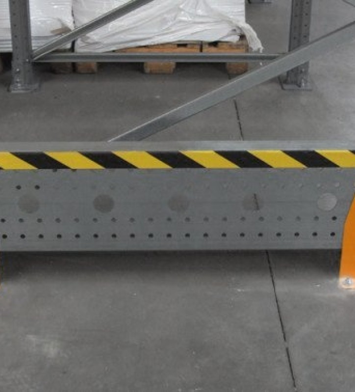 Protection d'échelle L1250 mm rayonnage simple, boulons d'ancrage inclus