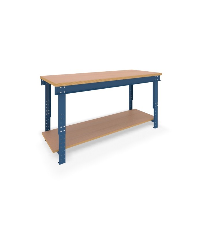 Etabli type B 650/1000x750x2000 - avec tablette de fond