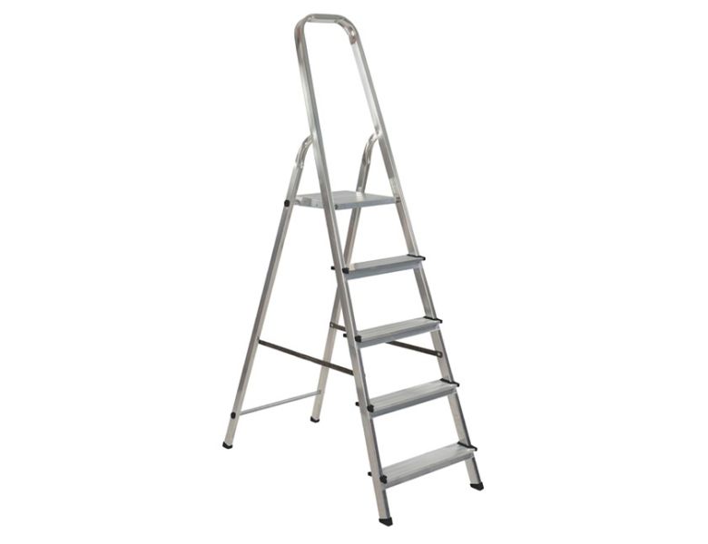 Aluminium trapladder - 5 treden - werkhoogte 2800 mm