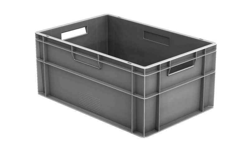 Euronormbak 600x400x270, bodem en wanden gesloten, bolle bodem