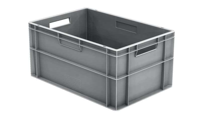 Euronormbak 600x400x290, bodem en wanden gesloten, bolle bodem