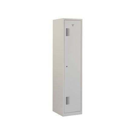 Locker met schoon/vuil-verdeling, 1 deurs, grijze omkasting, grijze deur