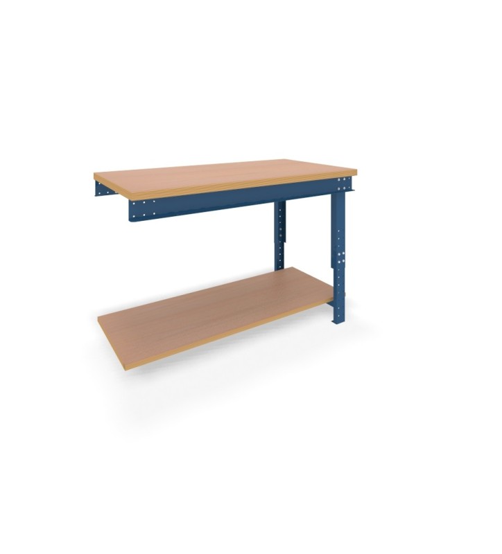 Werkbank type B 650/1000x750x1500 - aanbouw met bodemlegbord