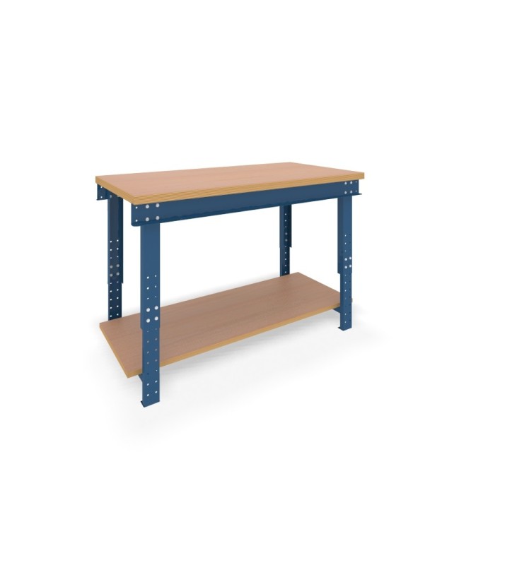 Werkbank type B 650/1000x750x1500 - met bodemlegbord